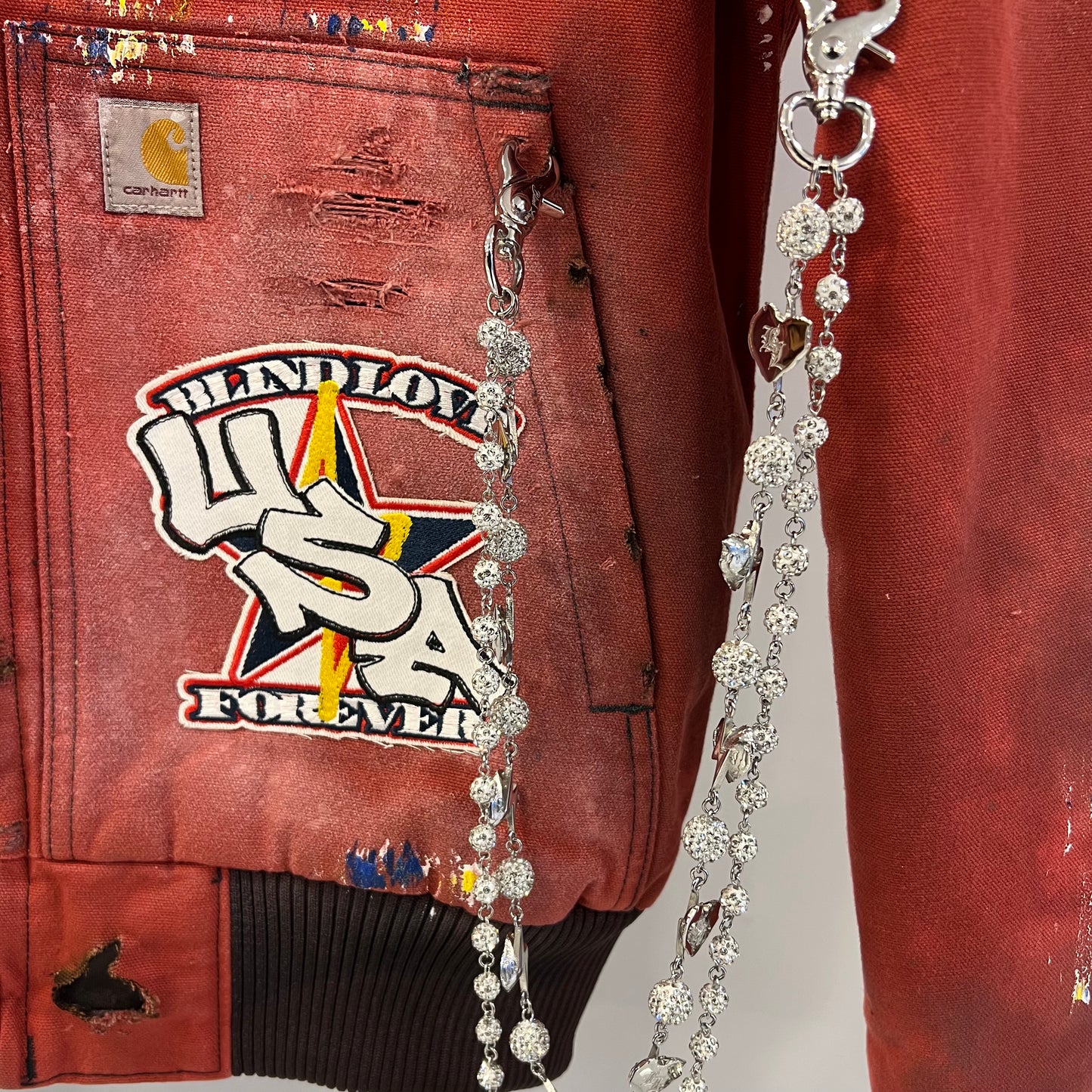 United Love Patchwork Jacket (Custom Garmet Dyed)